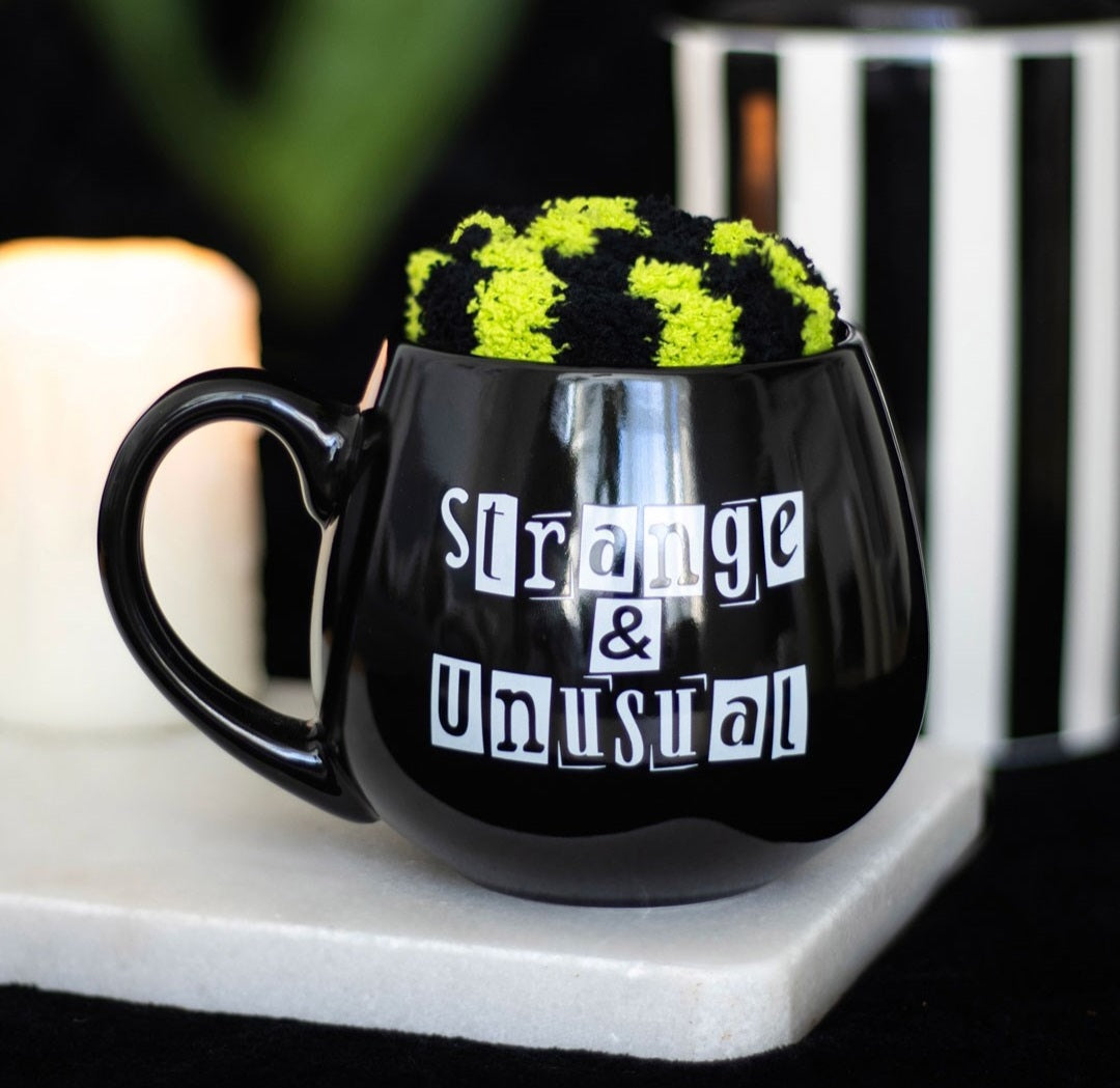 “Strange & Unusual” Mug & Socks Set